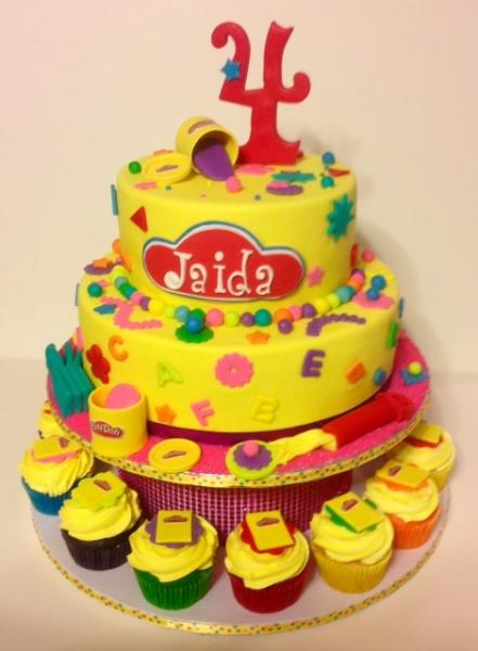 Playdough Birthday Cake