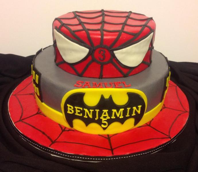 A fun Spiderman birthday cake.