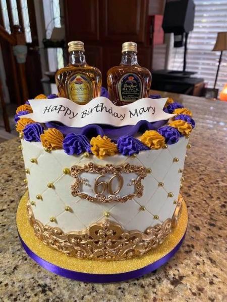 Crown Royal Birthday Cake for Mary