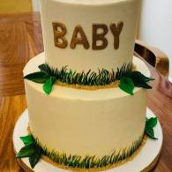 Hand-Painted Baby Shower Cake