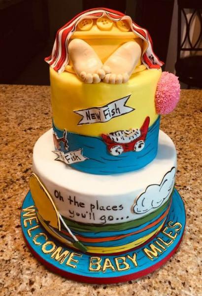 Dr. Seuss Baby Shower Cake