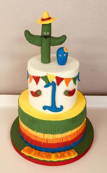 Fiesta Cake w/ Cacti