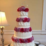 Purple & Pink Wedding Cake @ Ashton Villa in Galveston