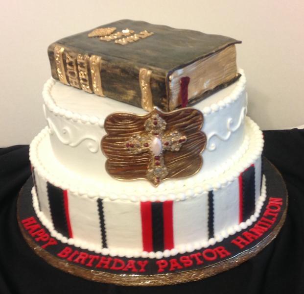 Birthday Cake with Bible & Cross