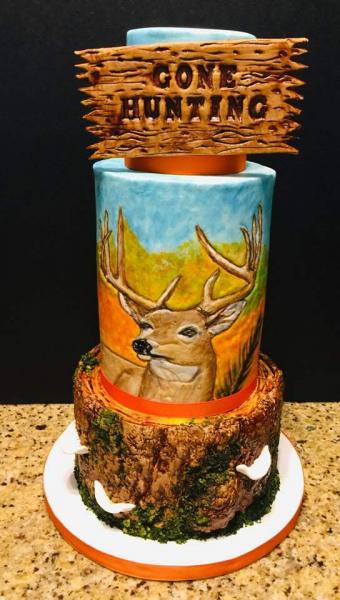 Gone Hunting Cake w/ Deer