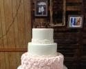 Pink And White Wedding Cake