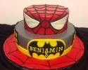 A fun Spiderman birthday cake.
