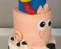 Rooster, Pig, & Cow Cake