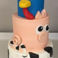 Rooster, Pig, & Cow Cake