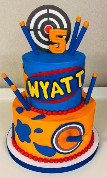 wyatt's 5th Birthday Nerf Cake